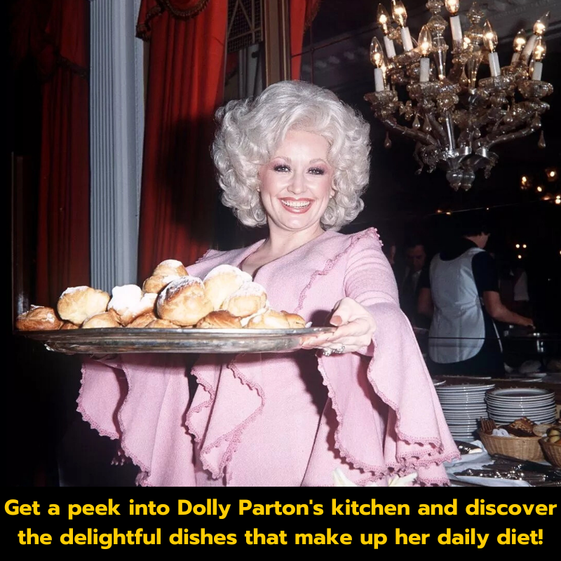 Get a peek into Dolly Parton’s kitchen and discover the delightful dishes that make up her daily diet!