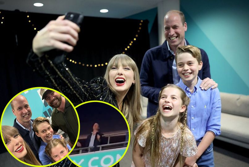 Prince William and His Children, George and Charlotte, Show Their Love for Taylor Swift as Prince Dances to ‘Shake It Off’ and Takes Selfies with the Pop Star