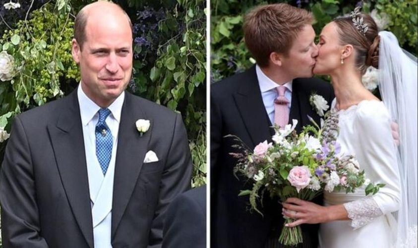 Prince William shines at Duke of Westminster’s wedding as Prince Harry keeps a distance