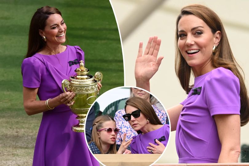 ROYALTY IN VIOLET: KATE MIDDLETON GRACES WIMBLEDON FINAL IN LUXURIOUS ENSEMBLE