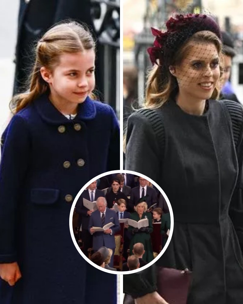 Princess Charlotte Joined by Parents at Prince Philip’s Memorial Service, Shares Heartwarming Moment with Princess Beatrice 🥰