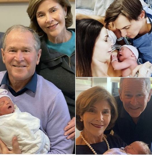 George and Laura Bush proudly welcome their blessing, a grandson, who was lovingly named after his great-grandfathers.