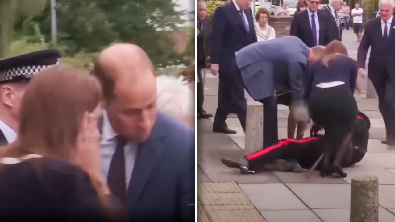 Unexpected Arrival: Prince William and Kate Middleton Shock Onlookers After Man’s Fall