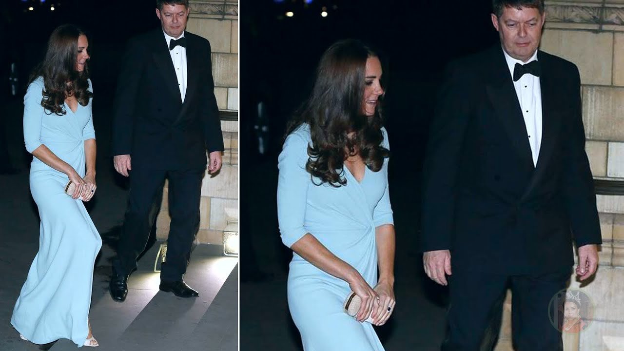 Catherine Makes a Stunning Entrance in a Silk Gown at the Natural History Museum