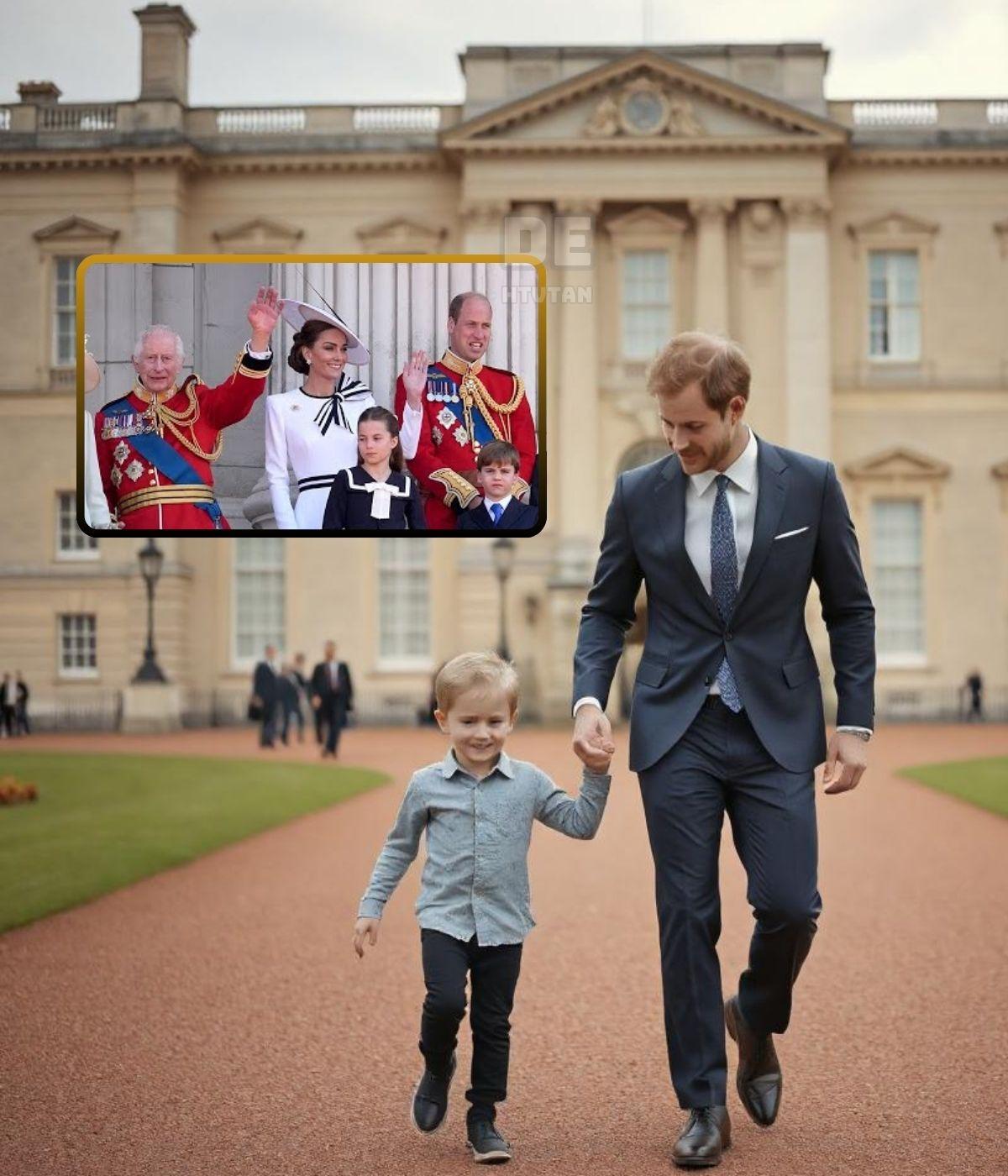 Reunion: Prince Harry brings 5-year-old son Archie back to the royal family, surprising Buckingham Palace